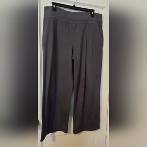 Womens  XXL Elastic Waistband Pull On Pants Gray Comfy Casual Lounge Soft Fabric